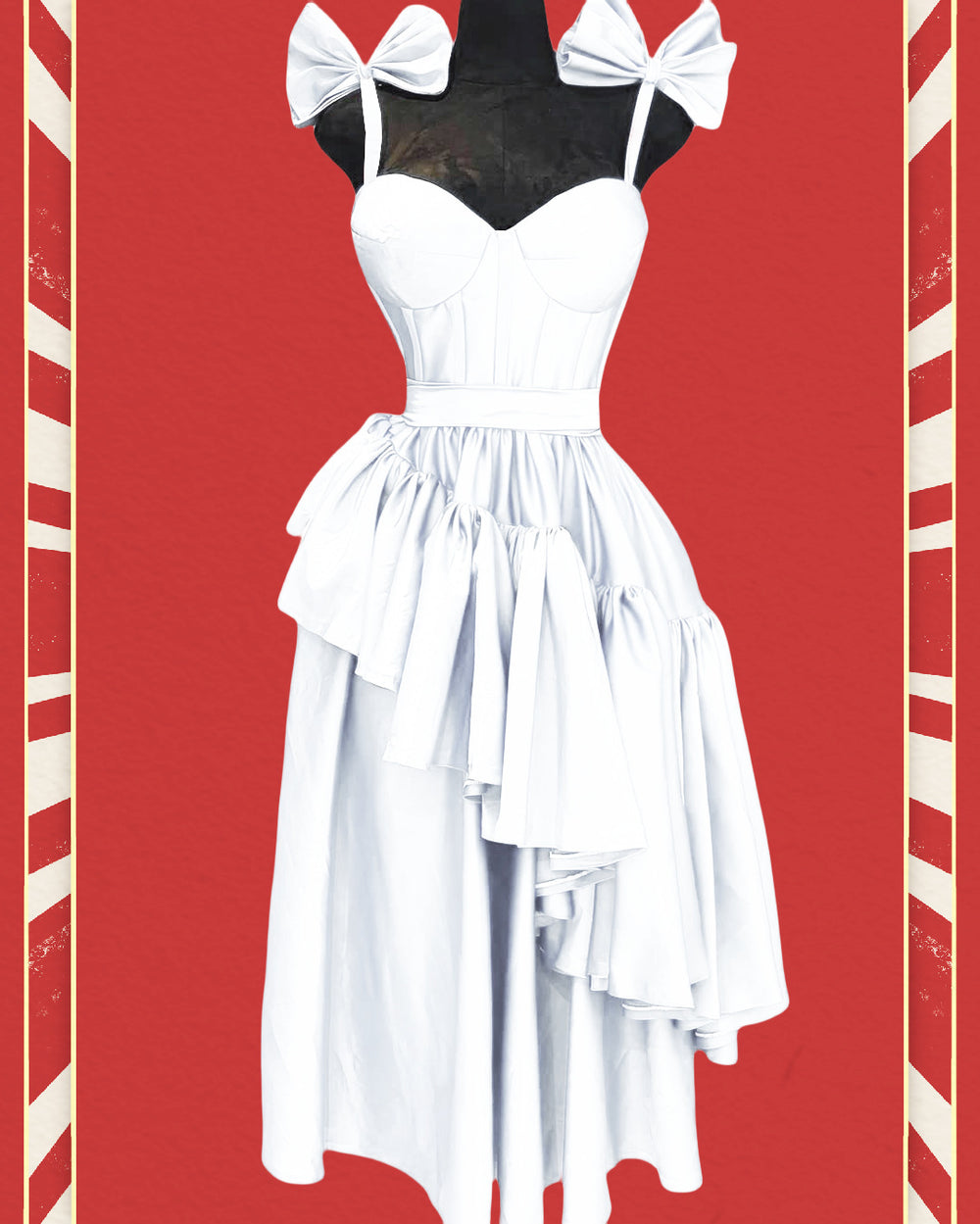 fashion waist-cinching suspender bowssexydress african women's clothing