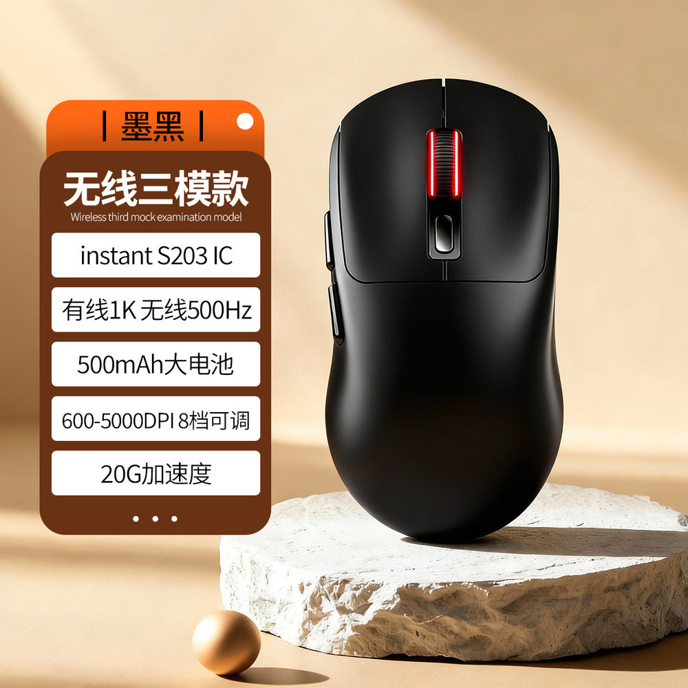 Silver sculpt g19 bluetooth + wired + 2.4g wireless tri-mode lightweight gaming mouse for desktop pc with rgb custom design