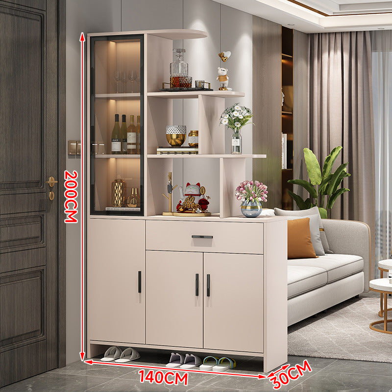 Solid wood entrance cabinet shoe cabinet all-in-one living room wine cabinet partition cabinet medieval style entrance door decorative cabinet foyer cabinet
