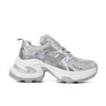 Women's chunky platform mesh breathable silver dad shoes - 2025 summer new fashion, height increasing, versatile casual sneakers