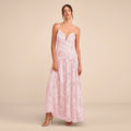C7749 cross-border    new women's french style floral print elegant vacation dress