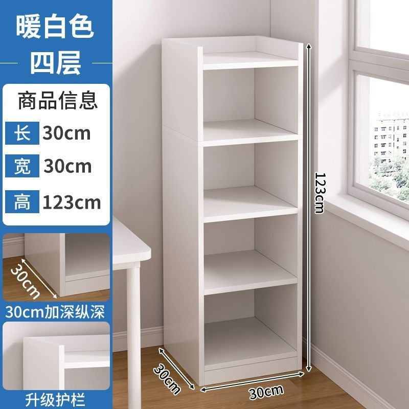 Bookshelf storage rack floor-standing simple for home multi-layer living room cabinet storage cabinet narrow slit small bookcase wall storage
