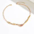 fashion frenchaccessible luxuryclassy heart necklace niche style design vine patchwork choker necklace for women