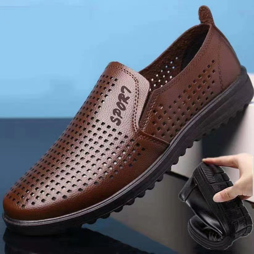 Summer new arrivals: hot-selling men's leather sandals - casual, soft-soled, breathable, business-ready, and formal sandals