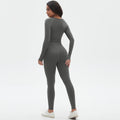fashion seamless knittingpure color tight high elastic yoga suit sports running fitness suit two-piece set for women