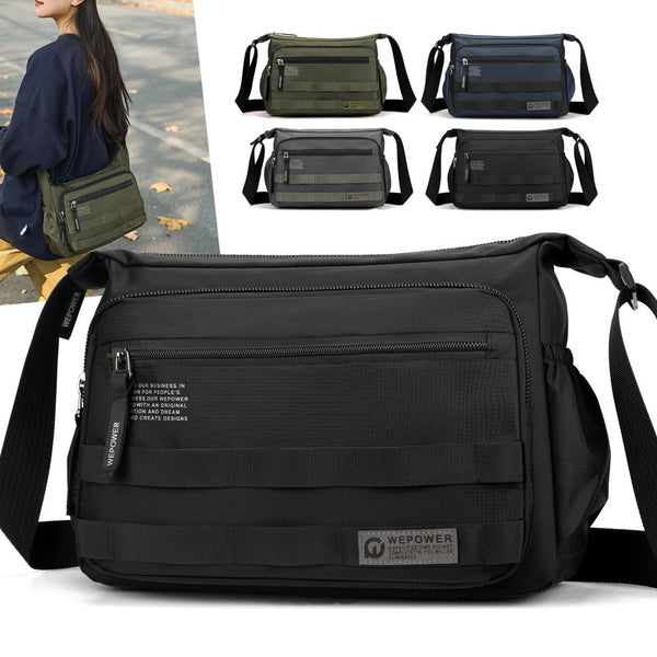 WEPOWER New Men's Business Large Capacity Shoulder Bag Anti-splashing Leisure Travel Crossbody Shoulder Bag