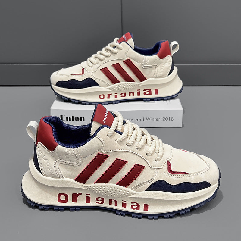 Men's shoes 2025 fall/winter new arrivals: versatile fleece-lined warm cotton shoes, chunky sole agnes shoes, athletic casual dad shoes, trendy footwear