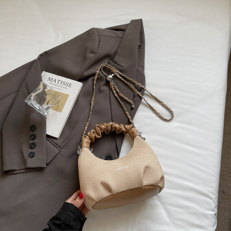 Foreign trade super fire foreign gas fold portable dumpling bag women 2025 new summer fashion versatile chain messenger bag
