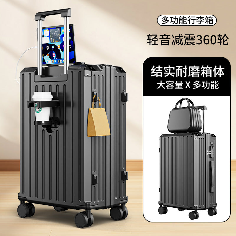 New suitcase 24-inch student trolley suitcase universal silent wheel suitcase large capacity boarding password case