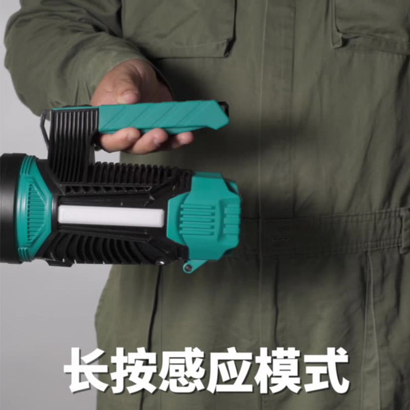 Cross-border new XHP70 induction strong light portable light, outdoor searchlight type-c output high-power flashlight