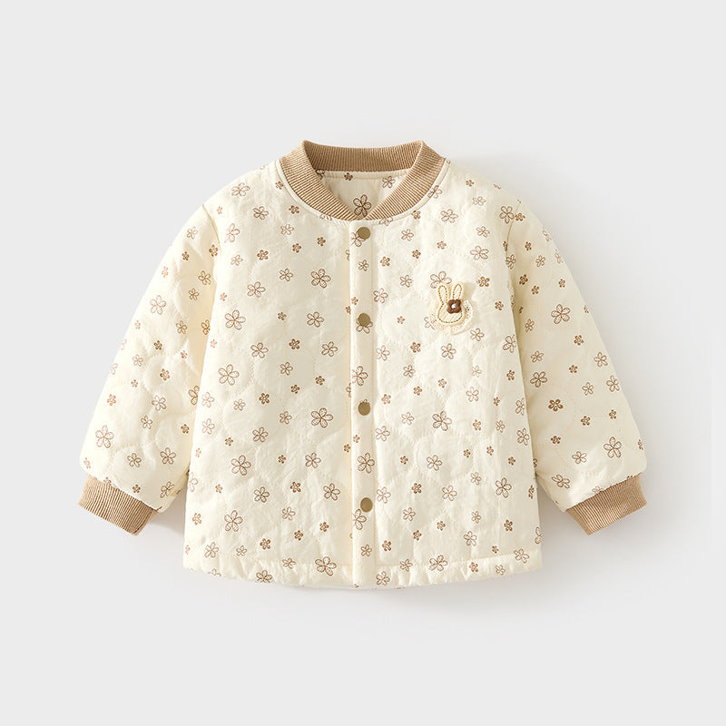 Baby elephant thickened quilted tops boys and girls heattech inner wear 120g infant autumn and winter cotton jacket intimates