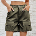European and american cross-border e-commerce:  summer new arrivals,  independent store, washed elastic waistband cargo casual denim shorts