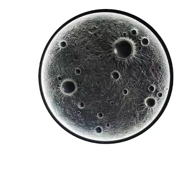 Three-dimensional relief moon lamp wall lamp living room background wall wall hanging moon lamp B & B outdoor decoration mural ambient lamp