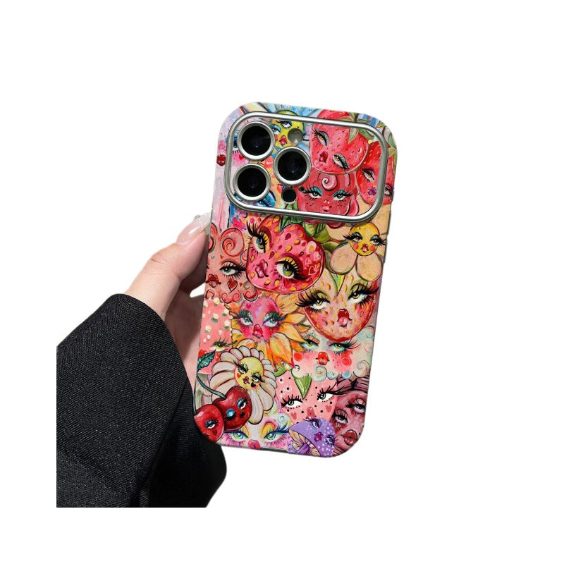 Fruit-themed iphone 17 pro max case, full coverage, drop-proof protective cover, wholesale luxury style for iphone 16