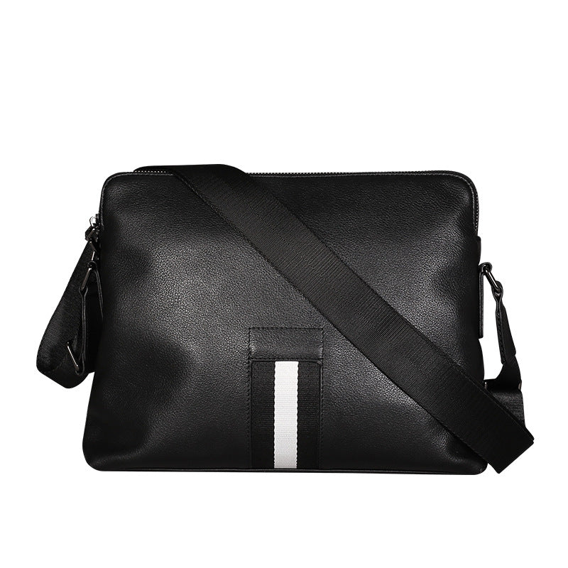 New leather men's bag versatile men's shoulder bag first layer cowhide men's satchel high sense large capacity messenger bag