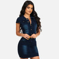 fashionsexy silm denim dress hip skirt nightclub skirt skirt cross-border