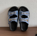 Plus size chunky platform sandals women's  summer denim outerwear velcro print beach flip-flops export