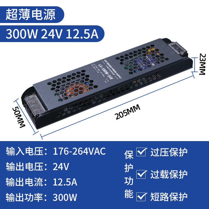 Cob led strip light, ultra-narrow 3mm, extra-thin 5mm, 12v high-brightness, 24v linear lighting, display cabinet aluminum channel, cabinet light strip