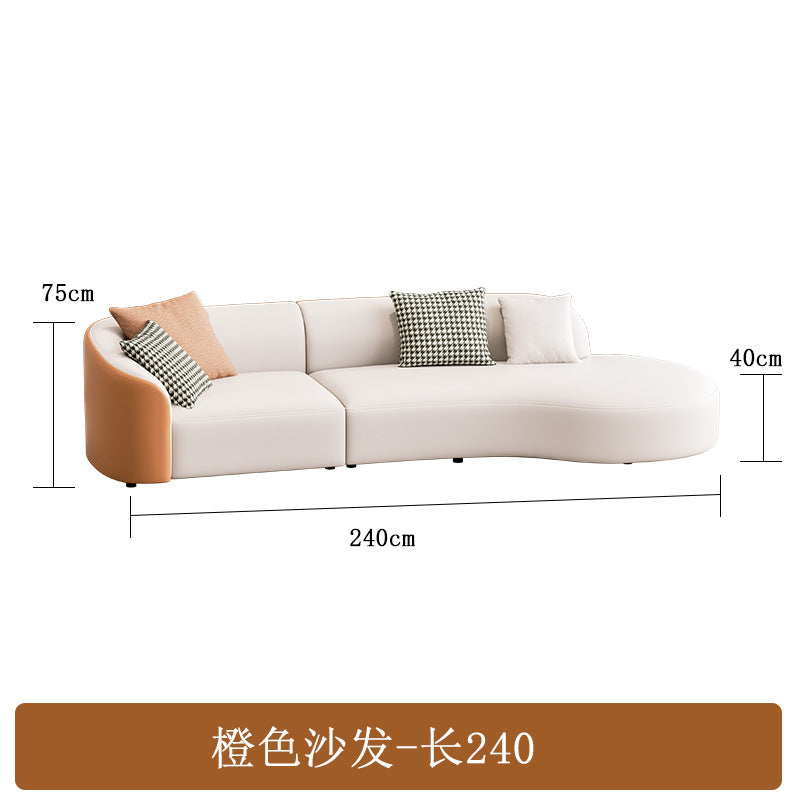 Curved sofa hotel lobby hall vip club rest area reception reception arc sales office negotiation sofa