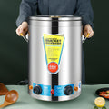 Stainless steel heating and insulation bucket, special commercial large-capacity soup bucket, food warmer, cooking bucket, boiling water bucket
