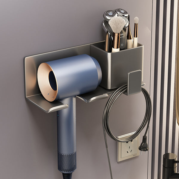 Toilet Hair dryer Shelf No punching Dyson electric winding bracket Bathroom shelf Air duct hanger Storage