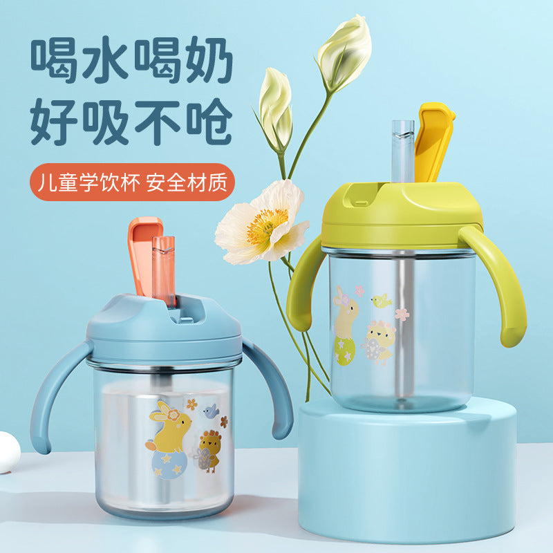 English boxed new infant learning drinking cup baby drinking cup children's milk cup with scale factory direct sales