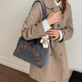 Fall and wintereasiest for match canvas bag women's new bag niche styletrendyletter shoulder bag casualartsy atmosphere handbag