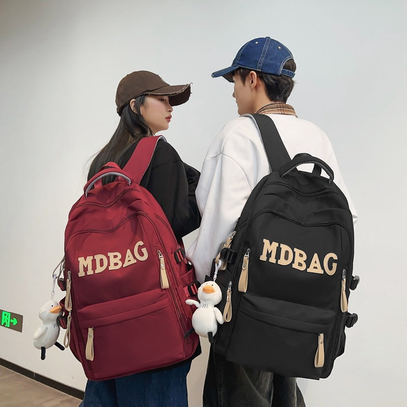 School bag large capacity female strong and durable high school junior high school students fashion versatile casual large backpack new