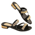 summer new arrival: plus-size women's casual comfort rhinestone slip-on fashion sandals for wholesale (export)