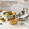 Korean stainless steel multi-purpose basin and bowl for home hot pot basin thickened soup basin cold basin kitchen large egg washing basin