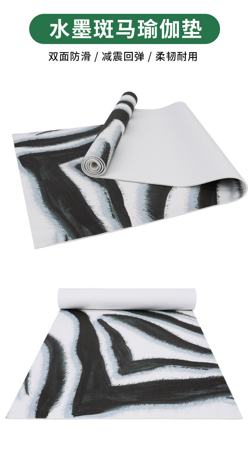 Digital uv printed yoga mat - non-slip, shock-absorbing, sports & fitness, aerobics floor mat - thickened high-density pvc - customizable