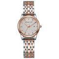 New classic waterproof calendar quartz watch for women - minimalist korean style, trendy diamond-accented, elegant stainless steel band