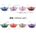 Customized die-cast ten-piece kitchen cooking pot set, household soup pot, non-stick pot set, cookware wholesale