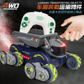 new product 2.4g eight-wheel stunt robot dog gesture sensor deformation spray kids climbing remote control car toy