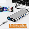 Type-c expansion hub: usb splitter, hdmi, ethernet adapter, 10-in-1 docking station with gigabit ethernet port
