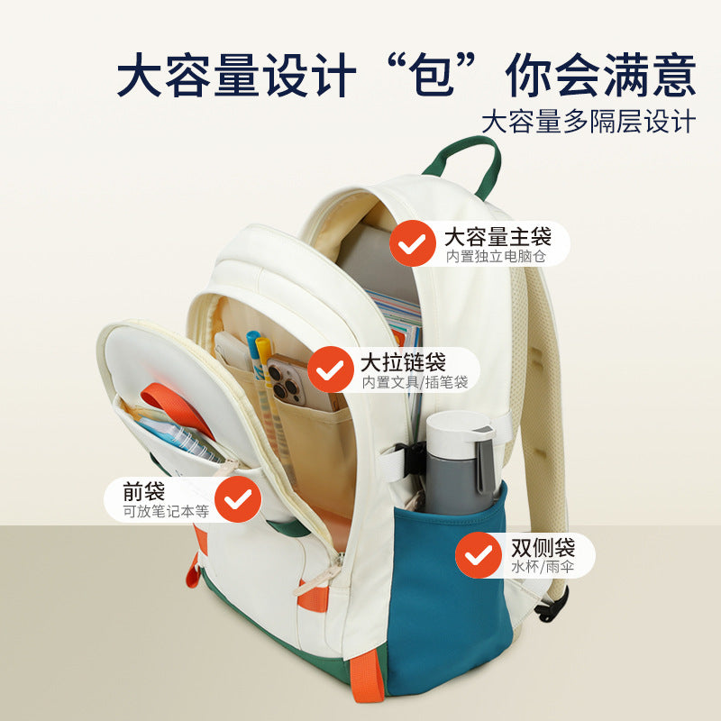 Rui brand new backpack women's large-capacity outdoor sports travel leisure backpack junior high school high school student schoolbag