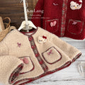 Girls' outerwear: autumn/winter  new styles - chic baby princess kids' lambswool top