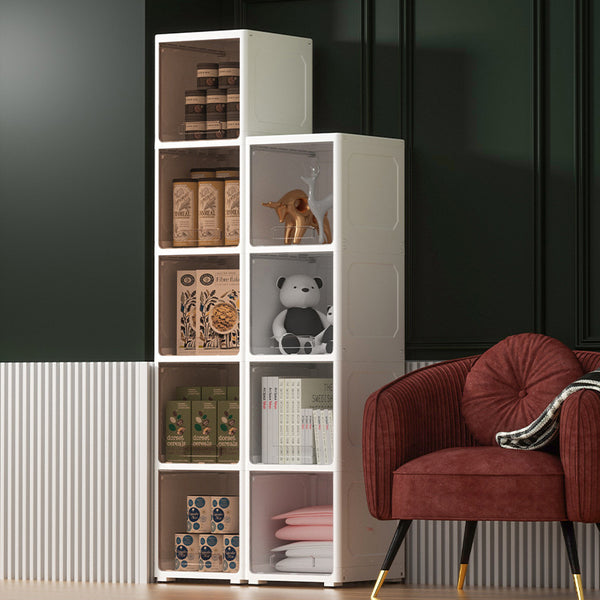 Under the bedside table Snack storage cabinet Plastic children baby wardrobe Household storage Narrow crevice storage cabinet