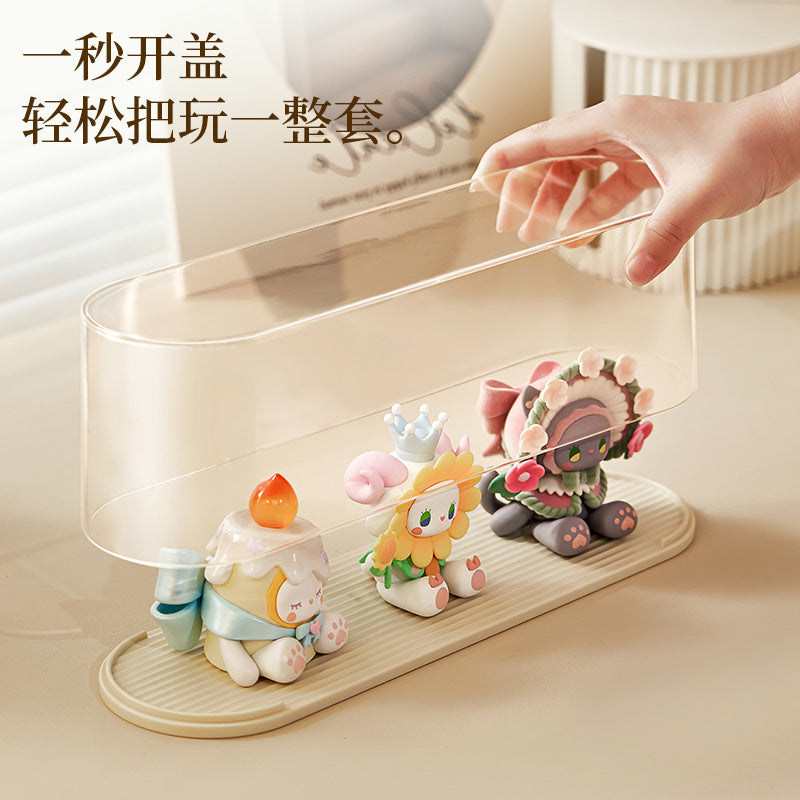 Blind box storage display stand POP MART doll figure box acrylic transparent popmart dust-proof ornament cabinet