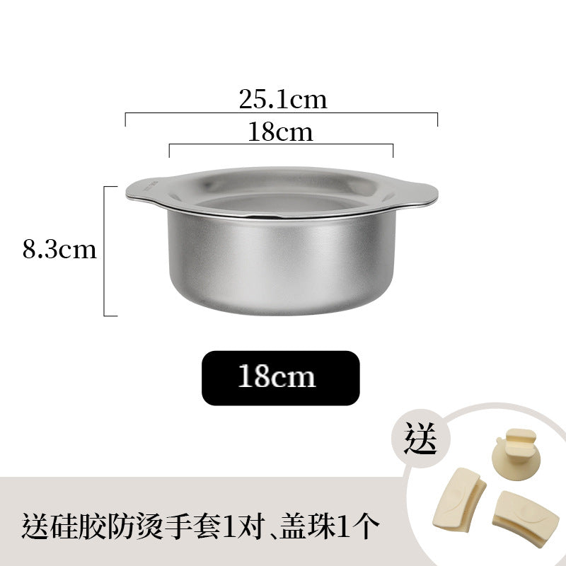 supply 304 stainless steel pot for home non-grinding pot three-piece suitinduction cooker soup pot three-layer steel