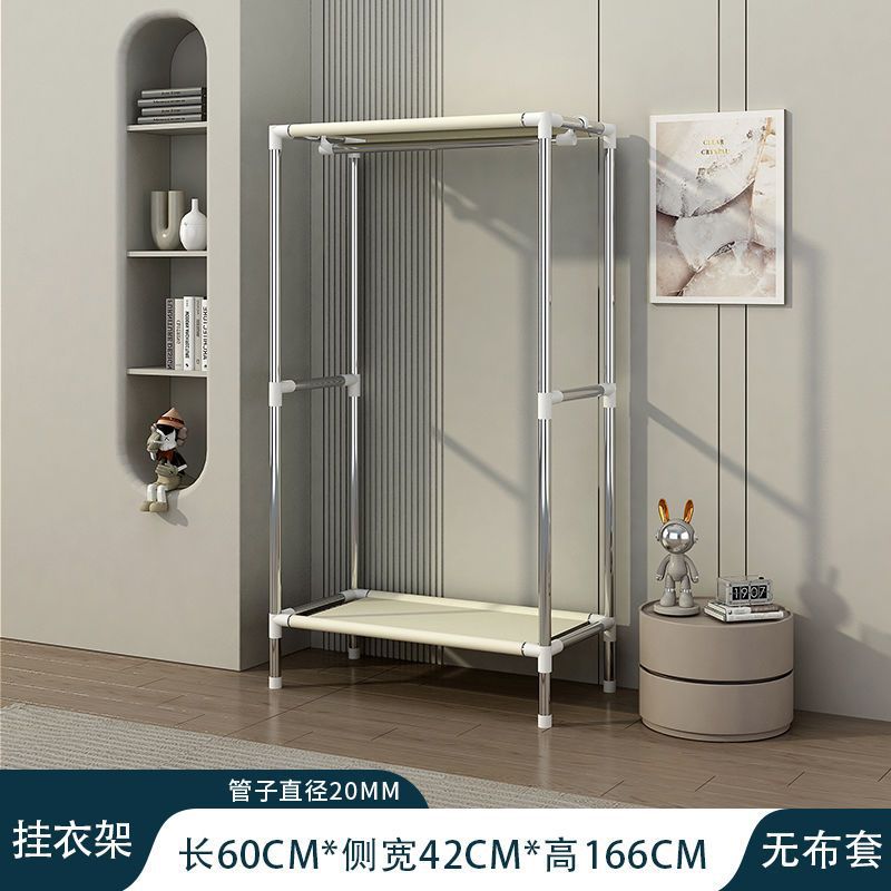 Simple wardrobe assembly steel pipe thickenedthickened home rental bedroom fabric steel frame storage steel pipe wardrobe