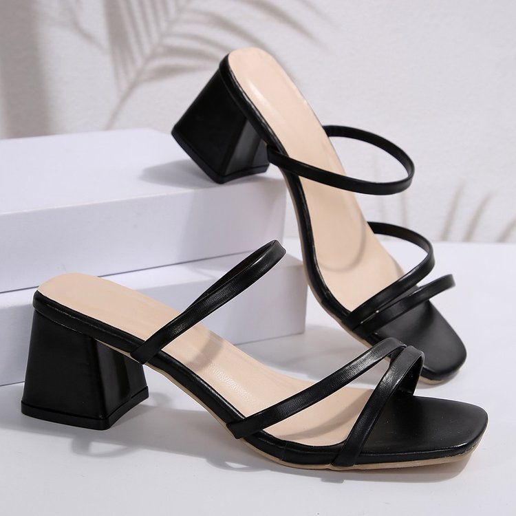 summer new arrival: plus-size high-heeled slippers for women (sizes 35-42). wholesale available. dropshipping to  and