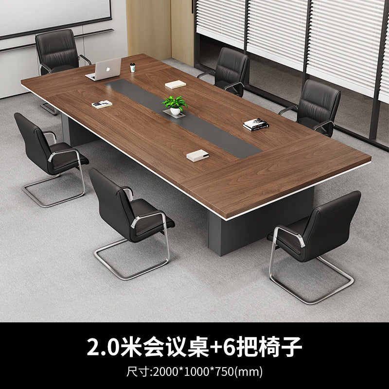 Saint-li conference table - long table for medium to large conference rooms - modern minimalist panel design - 6/8/12 person conference table and chairs