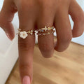 Wholesale color diamond hollow-out ring set - cross-border amazon hot-selling fashion jewelry alloy open ring set for women