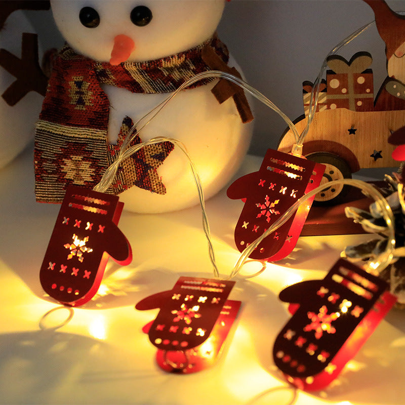 Christmas wrought iron Santa Claus LED light string deer Christmas tree mix and match Christmas elements ambient lights decorative lights