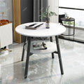 Double-layer negotiation table, living room casual slate coffee table, balcony coffee table, hotel bedroom small round table, tea table, others
