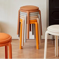 Scandinavian plastic thickenedfor home stackable stool adult bench round stool commercial chair spare dining table stool high stool
