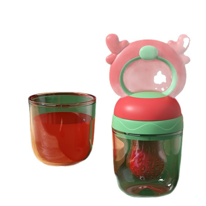 Baby fruit and vegetable bite music baby complementary food tooth glue deer fruit and vegetable pacifier children eat fruit silicone pacifier wholesale