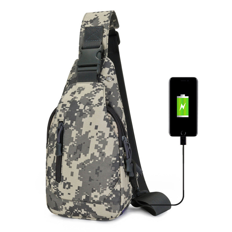 Cross-border outdoor explosive men's bags, casual breast bags, large-capacity shoulder bags, Oxford cloth trendy men's bags, backpacks, messenger bags.