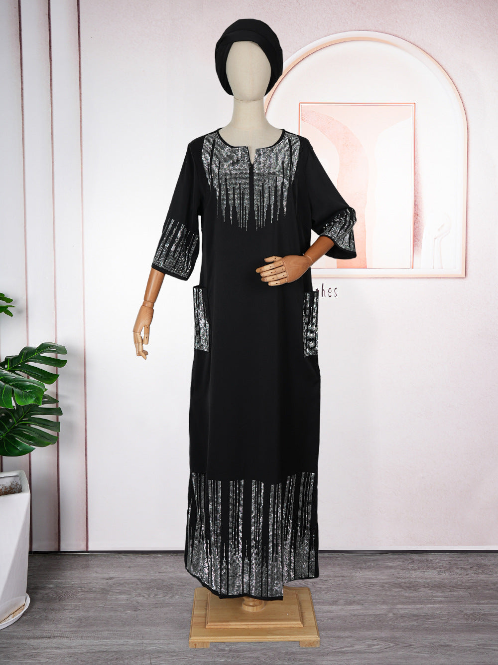 Aliexpress  cross-border sourcing: african fashion women's mid-sleeve everyday commute dress